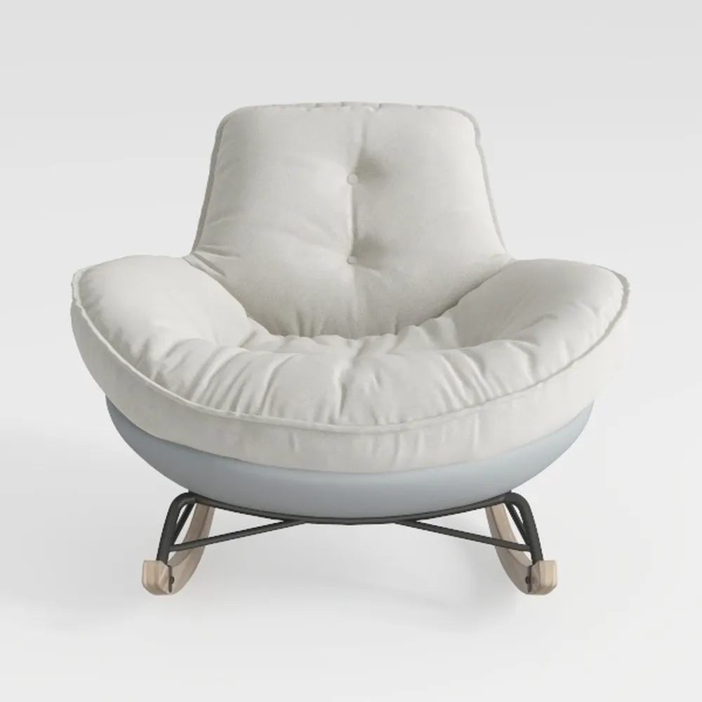 Welnow Lazy Chair with Ottoman, Modern Reading