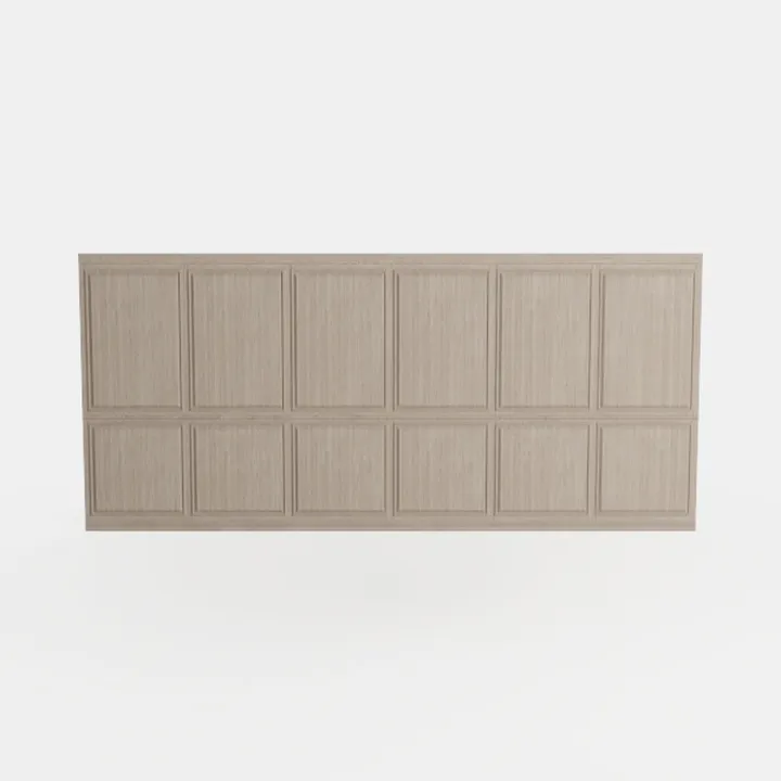 Minimalist Solid Wood Wainscoting Panel Wall Decor 3D Model