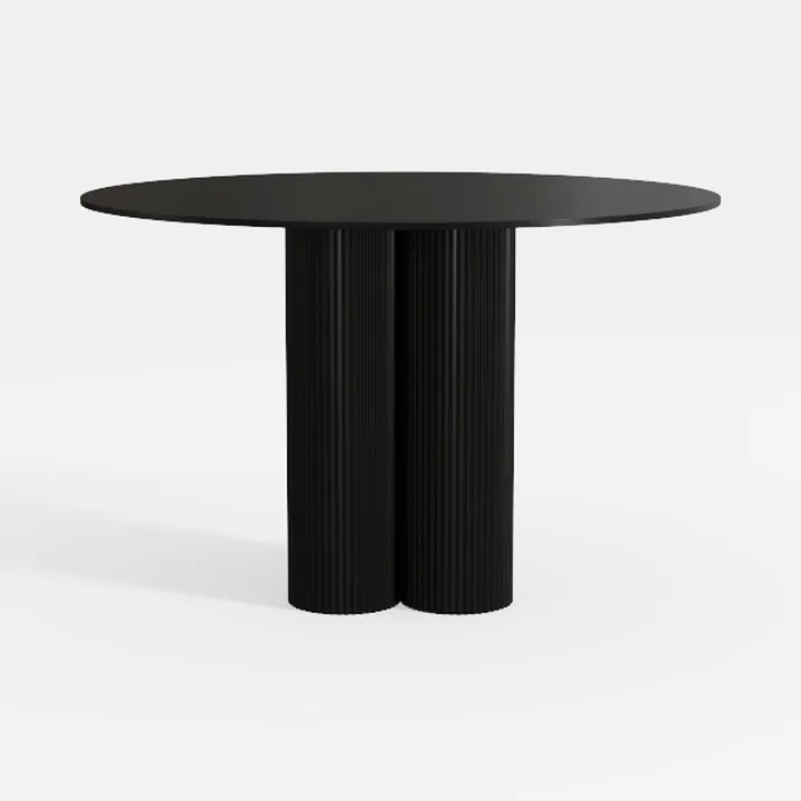 47 Inch Round Dining Table, Modern Wood Farmhouse
