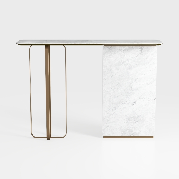 FurnitureR Computer Desk with Metal Frame 47.2 inc