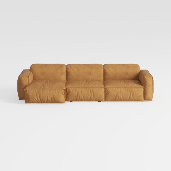 110&quot; Cloud Sofa, 3-Seat Modular Sectional Couch