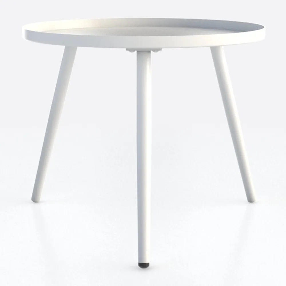 Apicizon Grey Round Side Table Set of 2, Tray