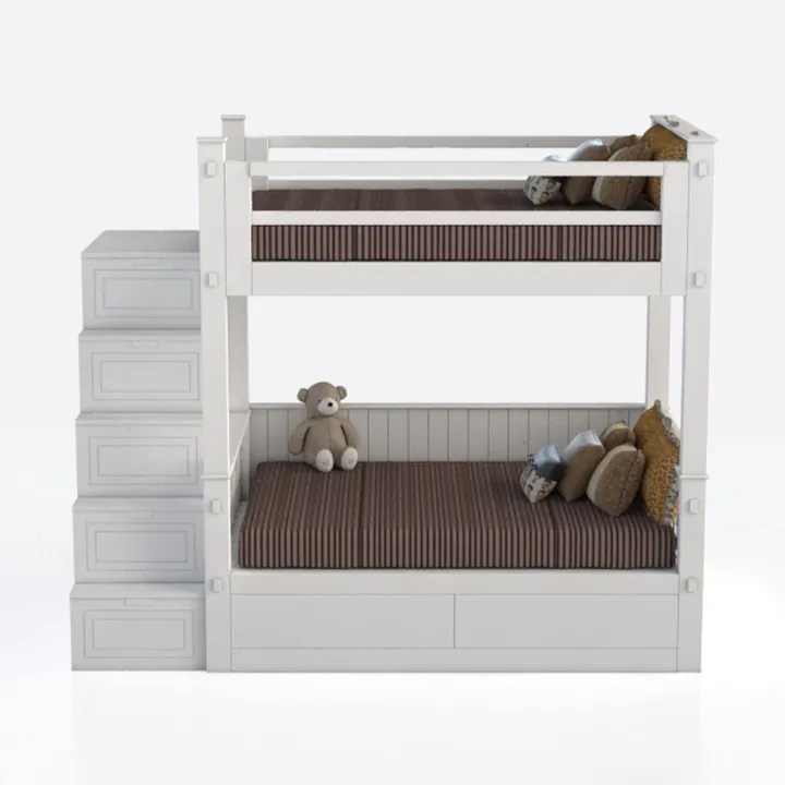 SOFTSEA Full Over Full Bunk Bed Frame, Wooden Bunk