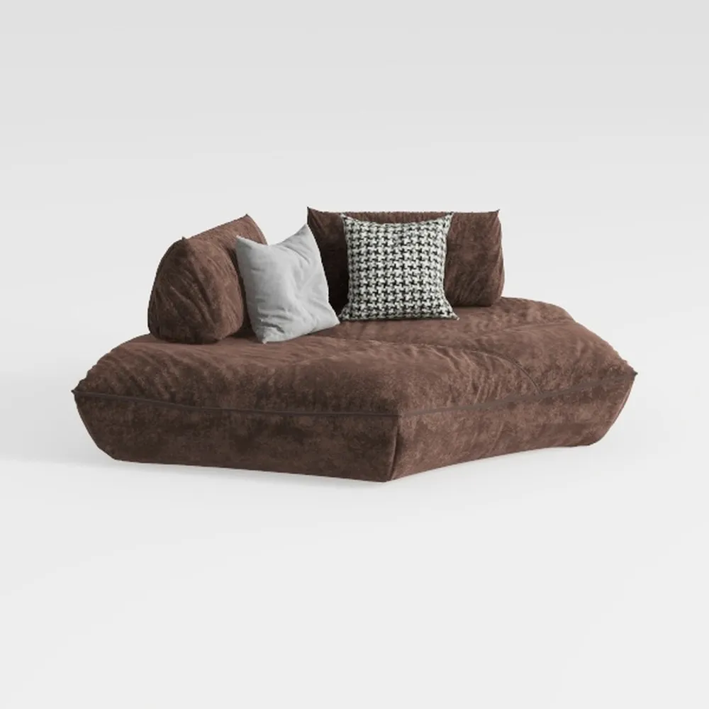 ERYE 3 Seats Teddy Fleece Boucle Freestanding Sofa
