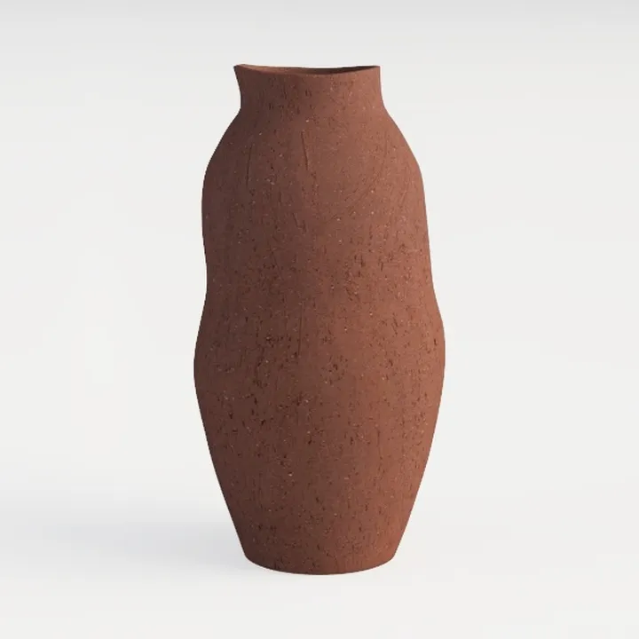 LUKA Ceramic Rustic Farmhouse Vase,Terracotta Vase