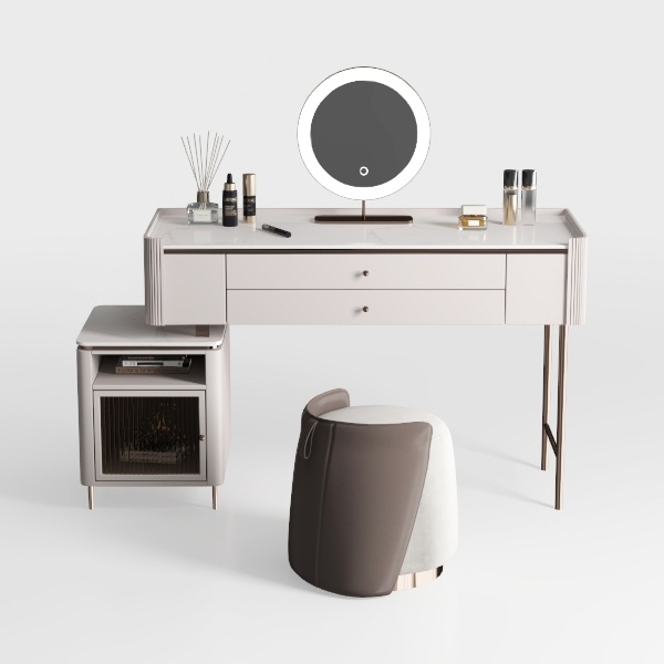 Khaki 2-Piece Velvet Round Ottoman with Storage Up