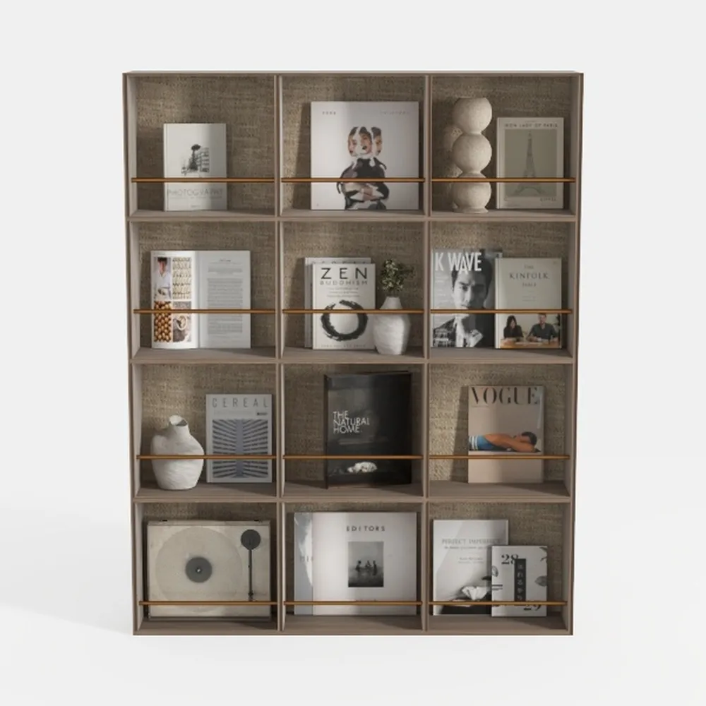 Bookshelf with Storage Bins, 16-Cube Storage