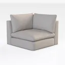 Minimalist Fabric L Shaped Corner Sofa Sectional 3D Model Right 45 Degree View