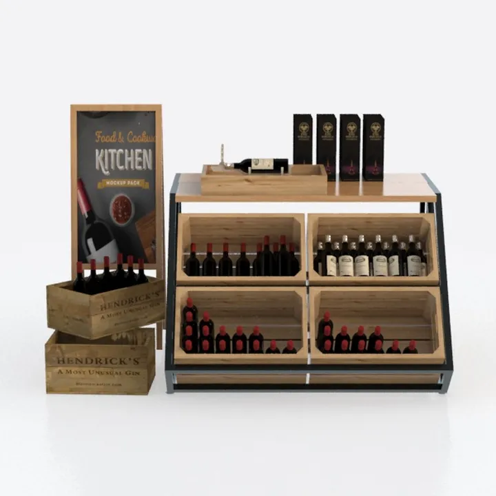 wine stand-Supermarket