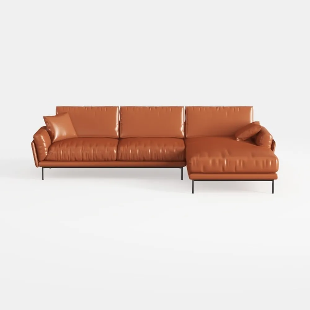 ZURI Furniture Modern Lucy Orange Leather