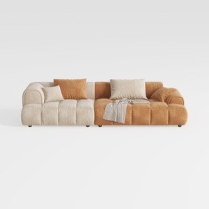 117.3” Modular Sectional Sofa, Corduroy Boneless
