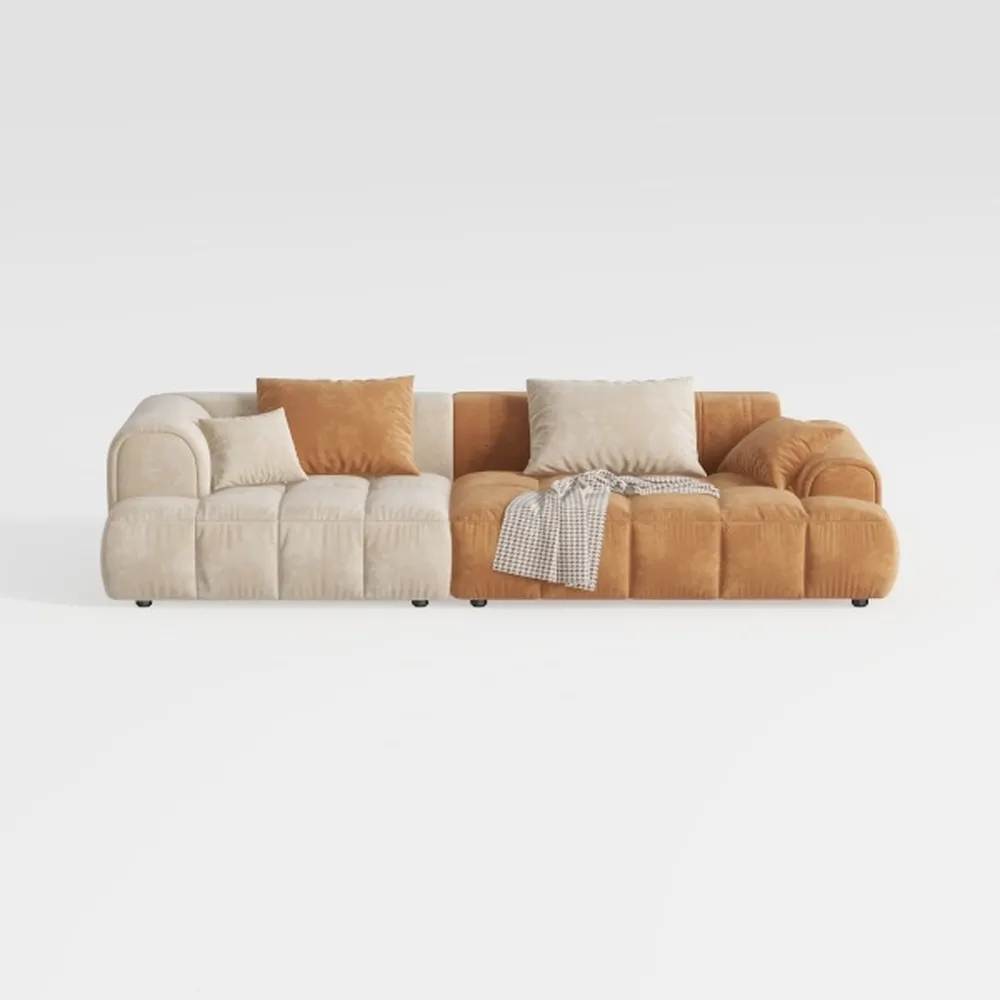 117.3” Modular Sectional Sofa, Corduroy Boneless