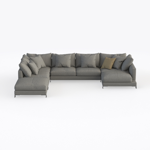 U Shaped Sectional Couch Convertible Sectional Cou