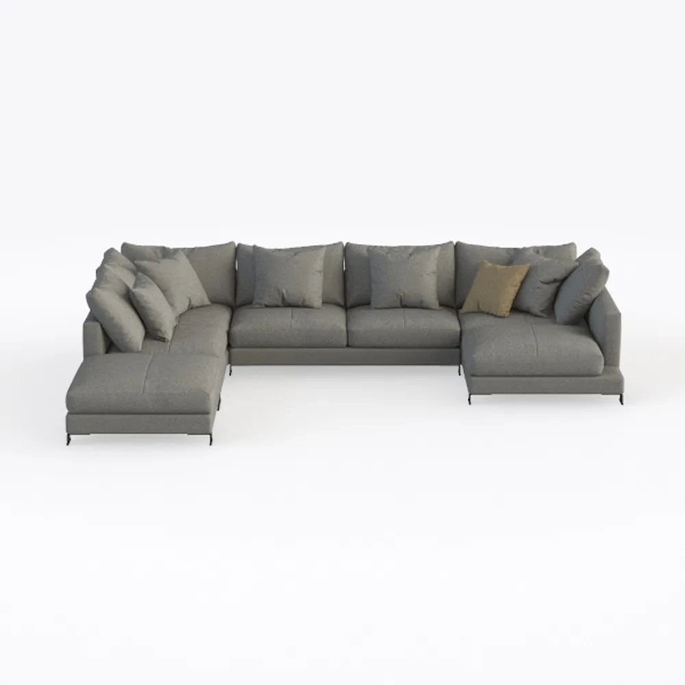 U Shaped Sectional Couch Convertible Sectional Cou
