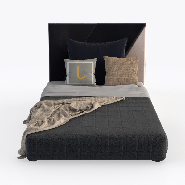 FURINNO Pessac PU Leather Upholstered Platform, Tw