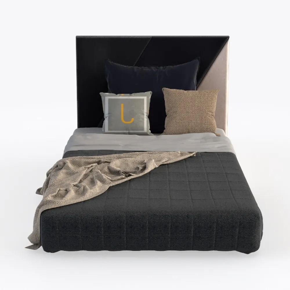 FURINNO Pessac PU Leather Upholstered Platform, Tw