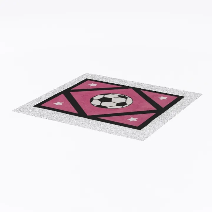 Sweet Jojo Designs  Soccer Pink Collection Floor Rug