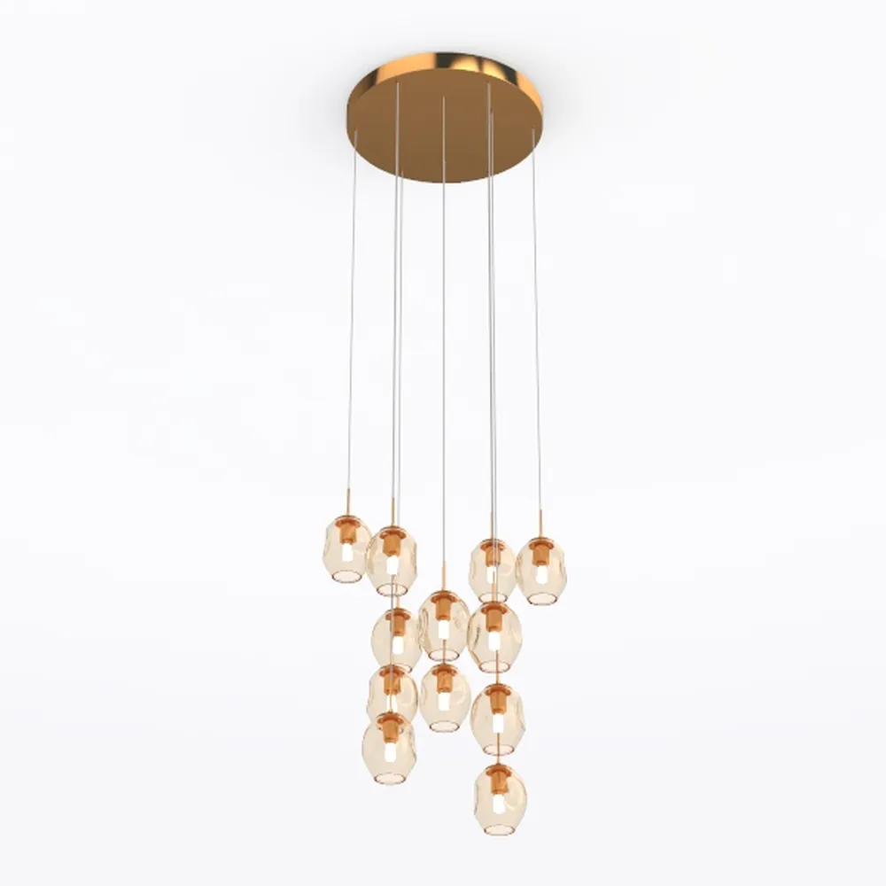 5-Light Raindrop Pendant Light, Gold Kitchen 