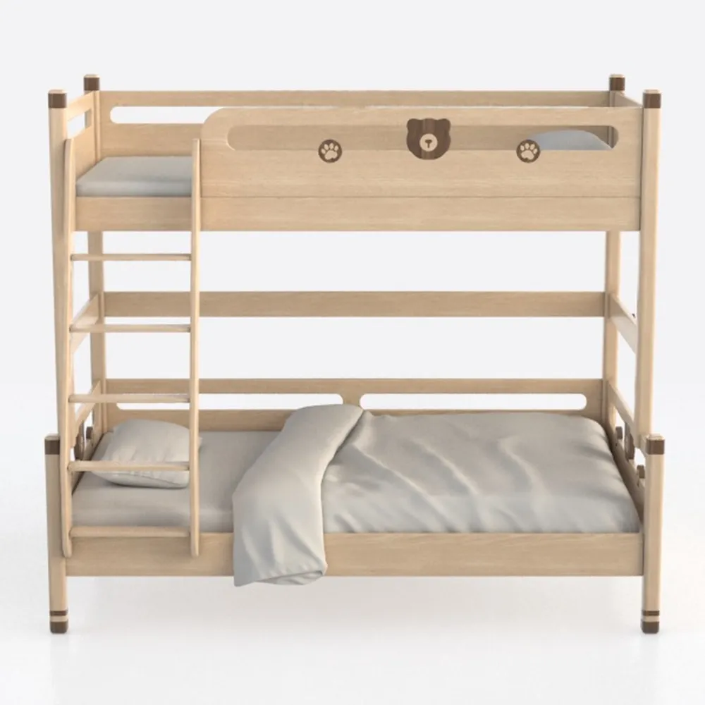Full XL Over Queen Bunk Bed with Full Length Guard