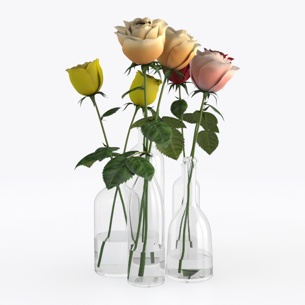 10pcs Mixed Pink, Red & Green Color Bowl Lotus 