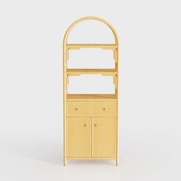 71.6" Tall Arched Kitchen Pantry, Modern Farmhouse