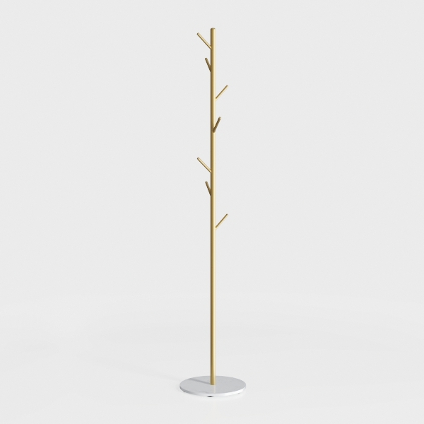 Jolitac Metal Coat Rack Stand Golden Satin Steel