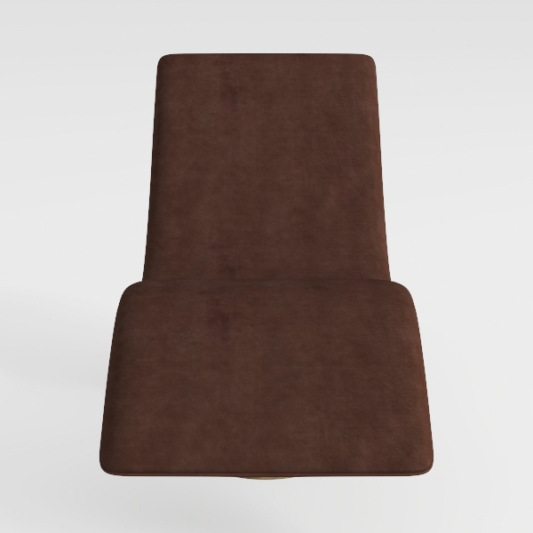 Austell Cognac Brown and Dark Brown Channel Stitch