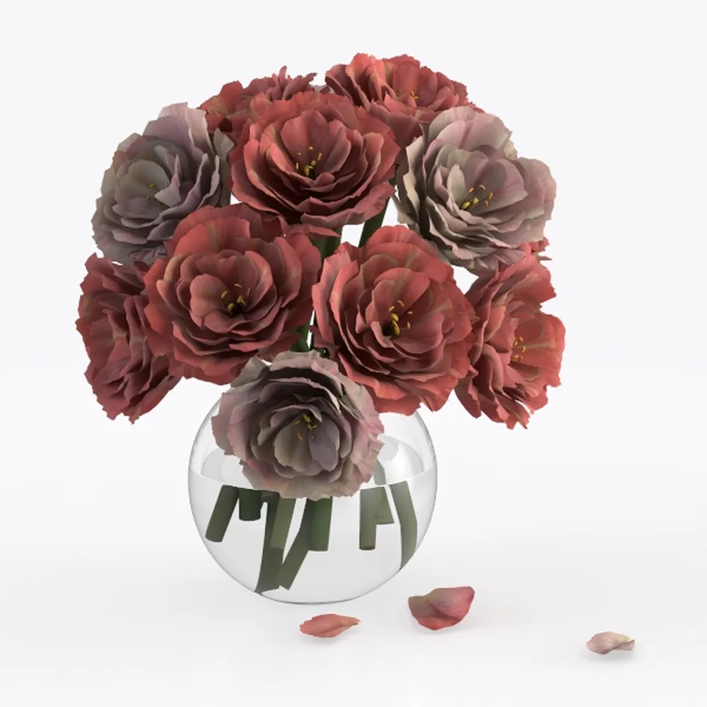 Hydrangea Artificial Flowers with Vase Fall Decor