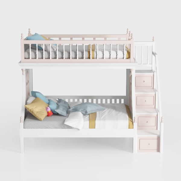AFI Woodland Twin over Full Staircase Bunk Bed in 