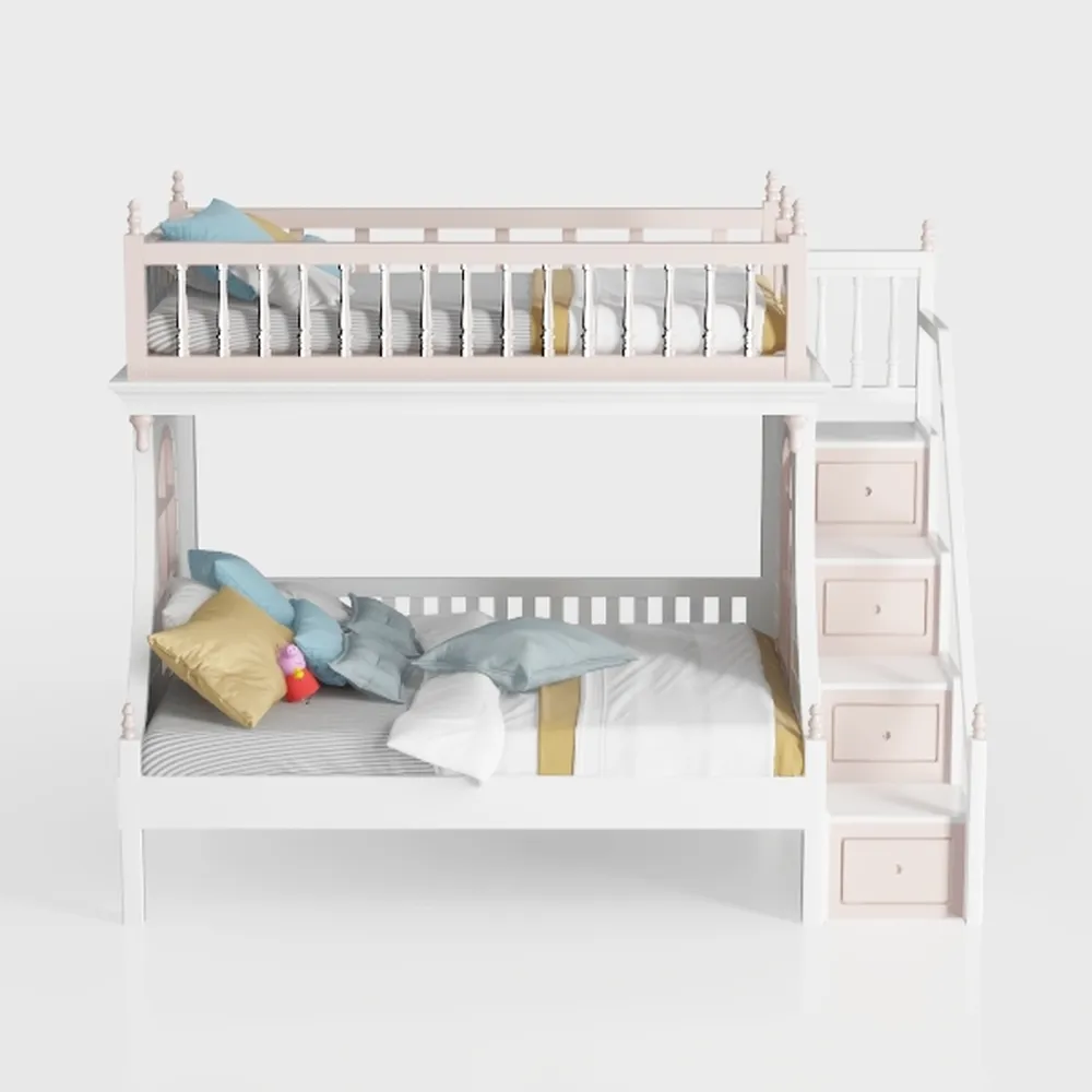 AFI Woodland Twin over Full Staircase Bunk Bed in