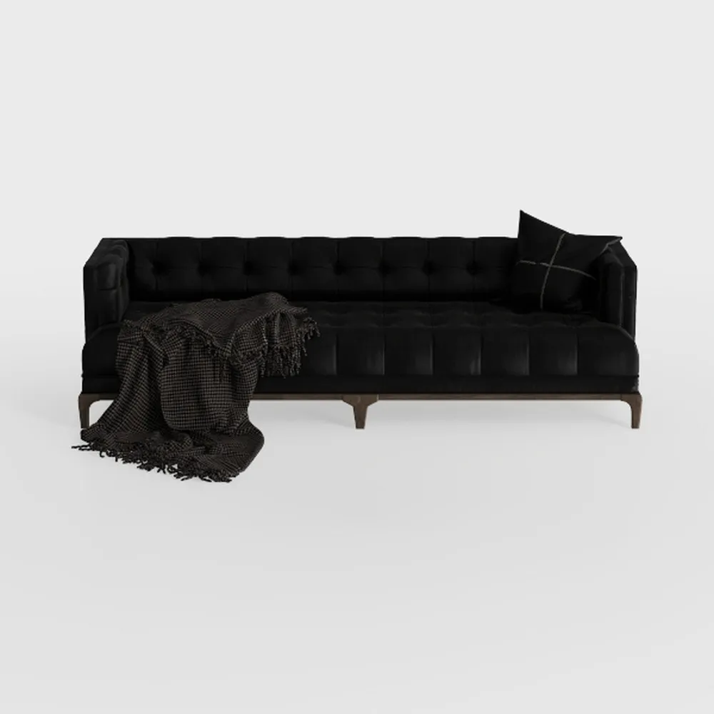ONBRILL 82 Inch Chesterfield Sofa, 23 Inch Deep Se