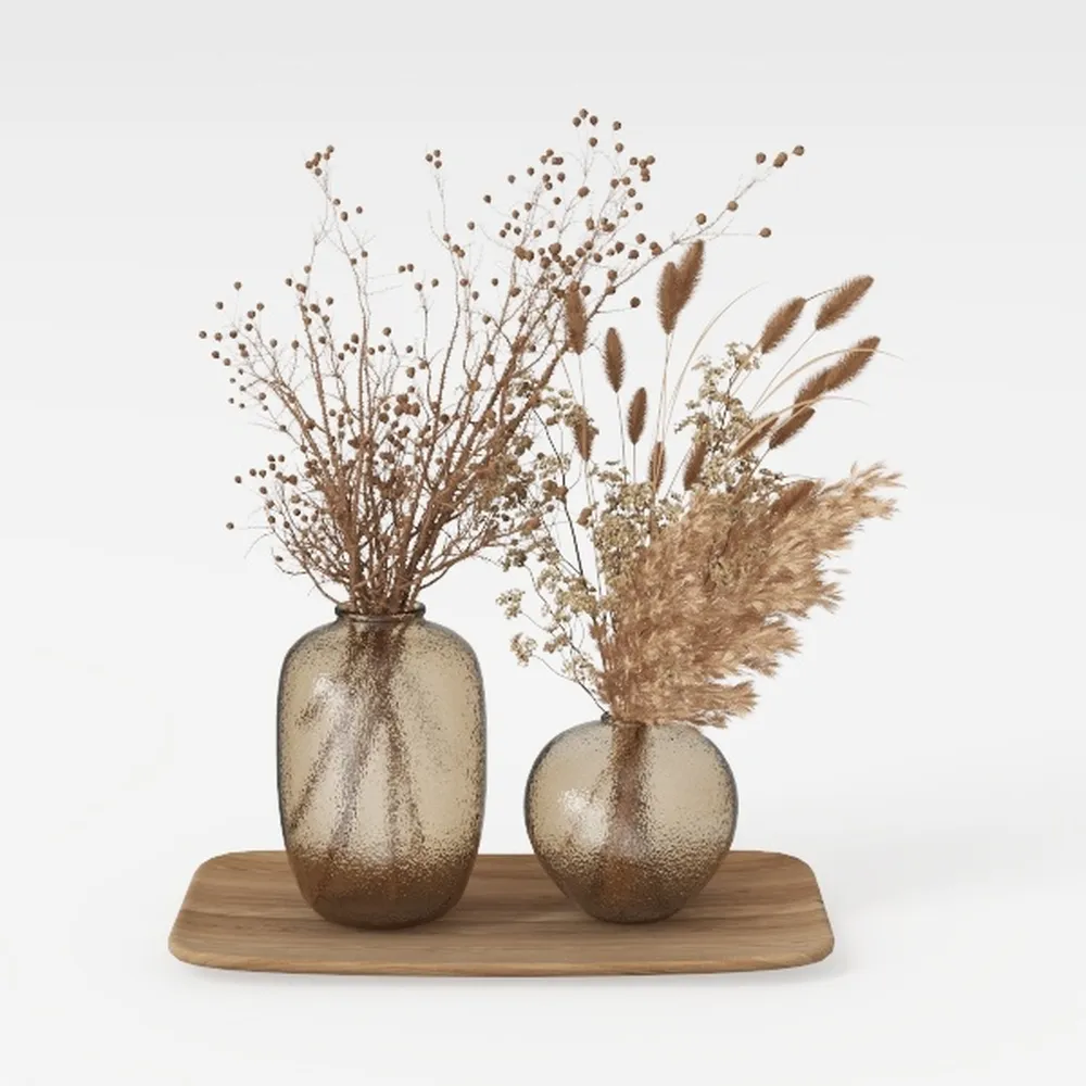 Large Ceramic Rustic Vase with 2 Handles, 9.8 inch