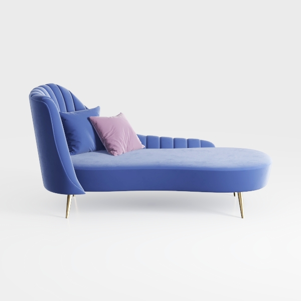 Baxton Studio Kailyn Glam and Luxe Navy Blue