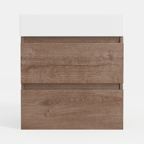 BOWERY HILL 2-Drawer Contemporary Wood Nightstand