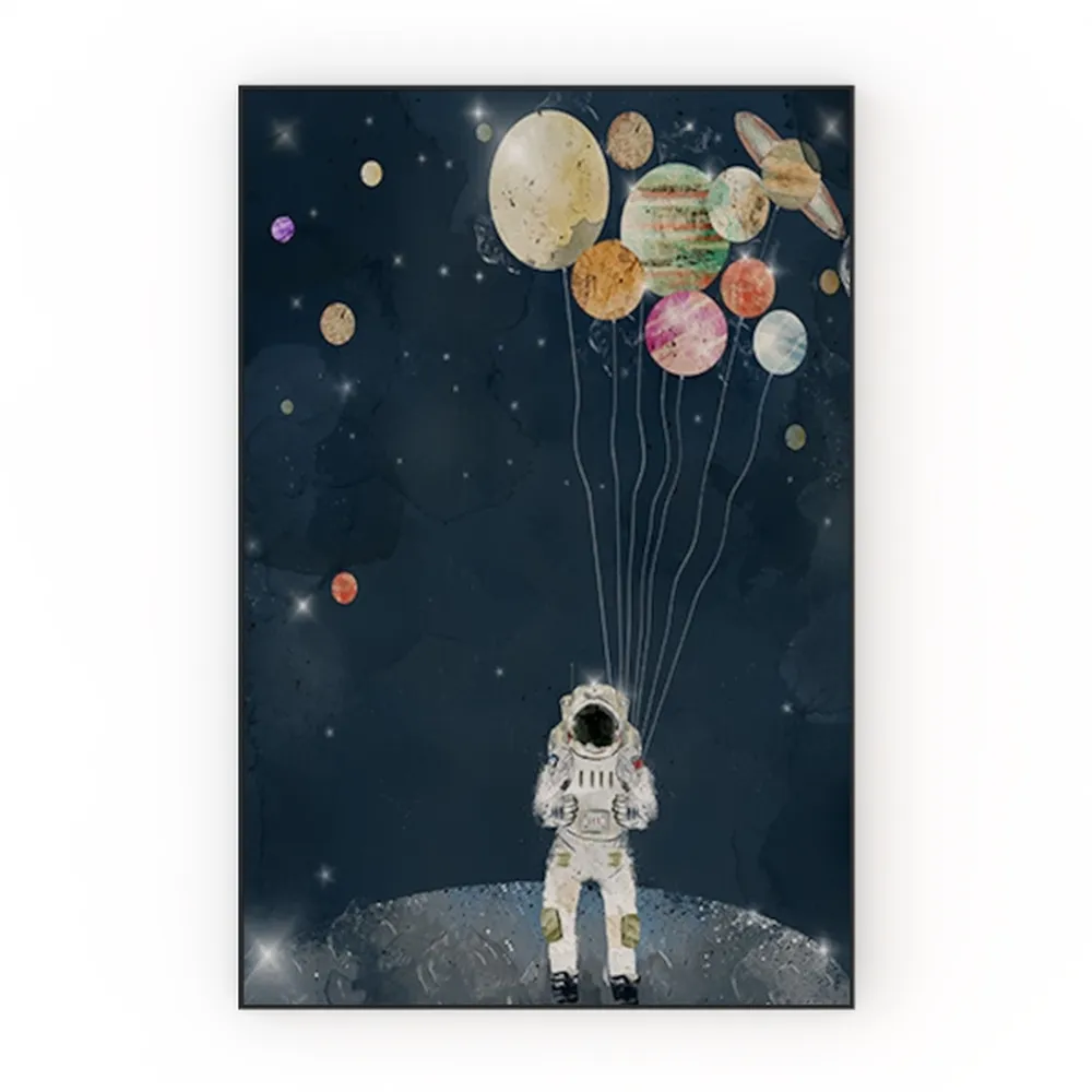 Framed Colorful Wildflowers Canvas Wall Art