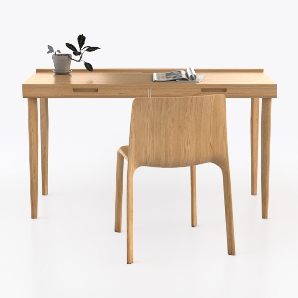 TREATLIFE HOME Solid Wood Computer Desk with Drawe