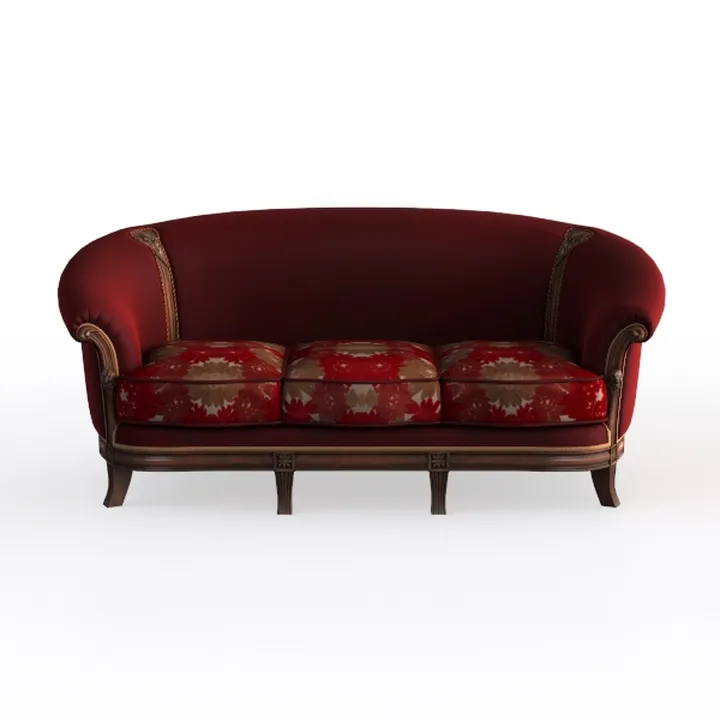 Washington Collection Convertible 71 in. Burgundy 