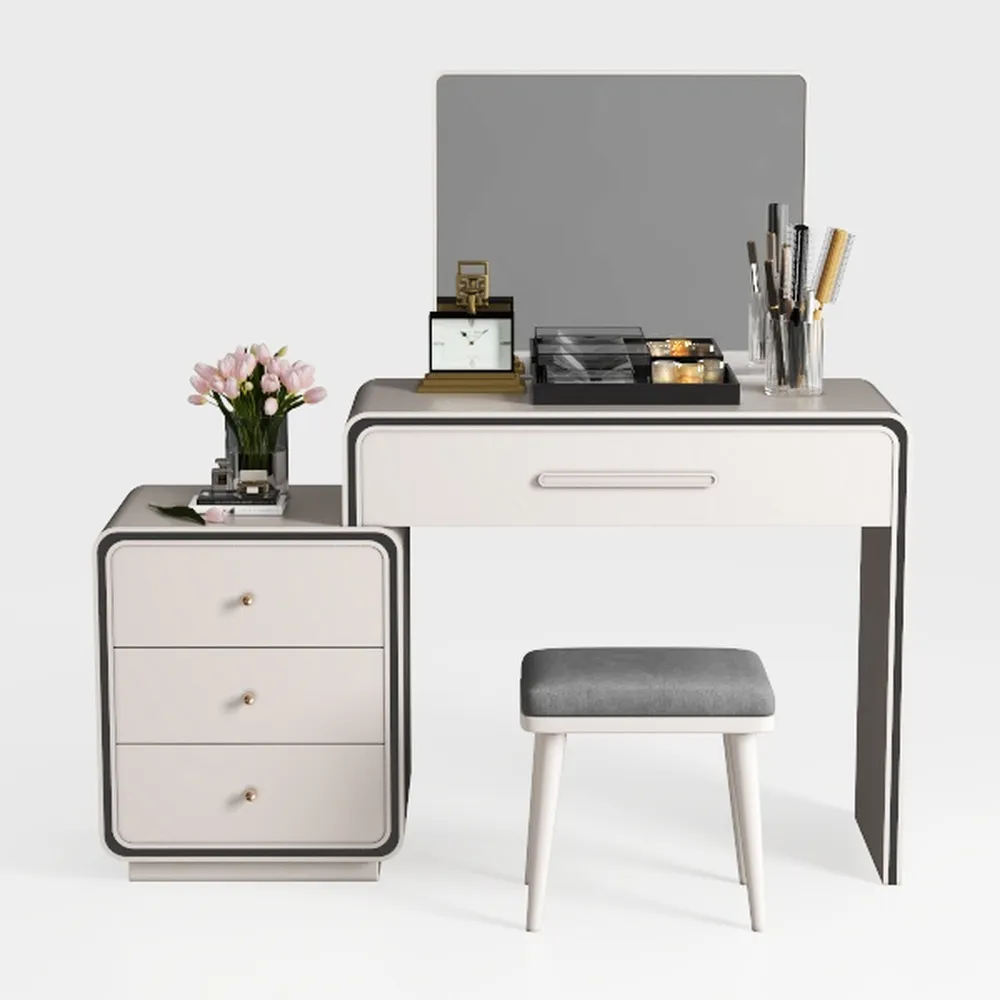 WESTREE Women Makeup Vanity Desk with 2 Drawers - 