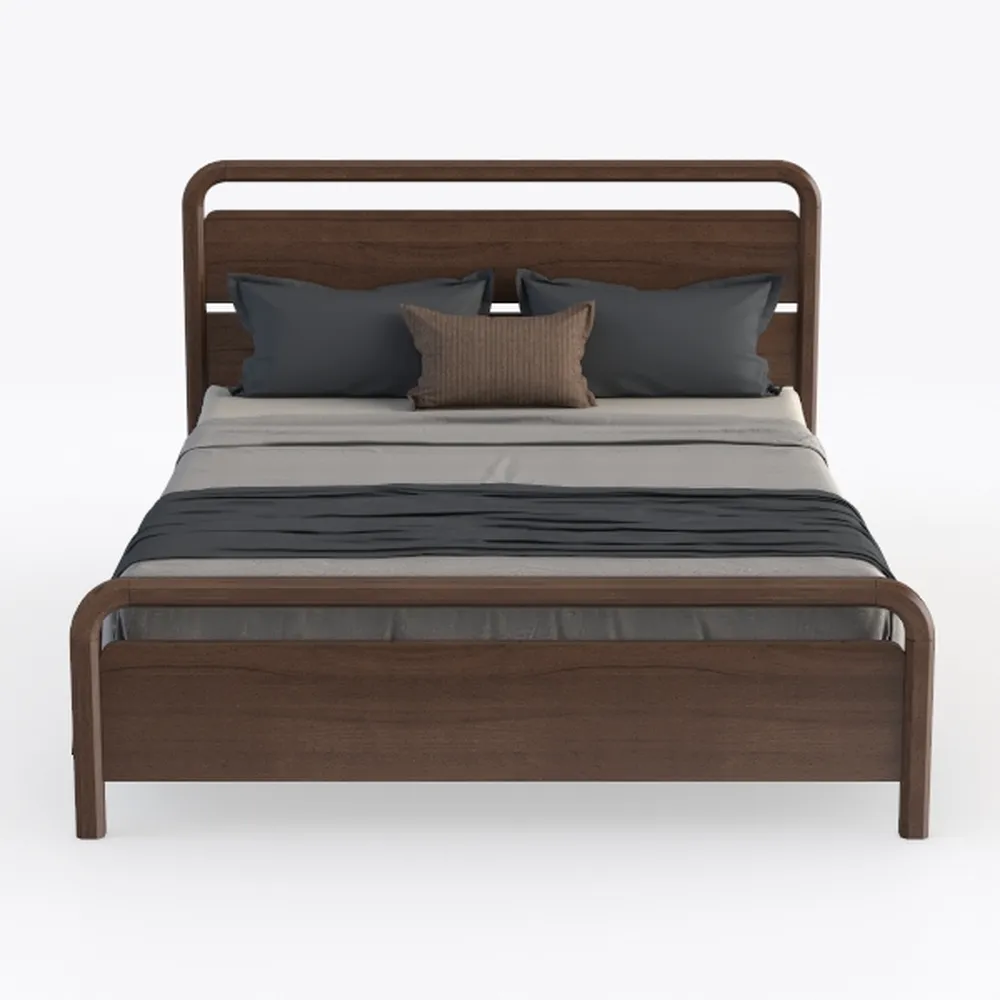 Alpine Furniture Flynn Mid Century Wood Queen Pane