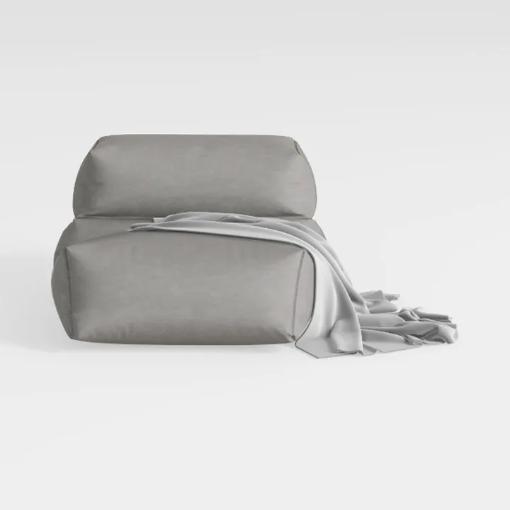 TREATLIFE HOME Luxurious Gray Microfiber Accent Ch