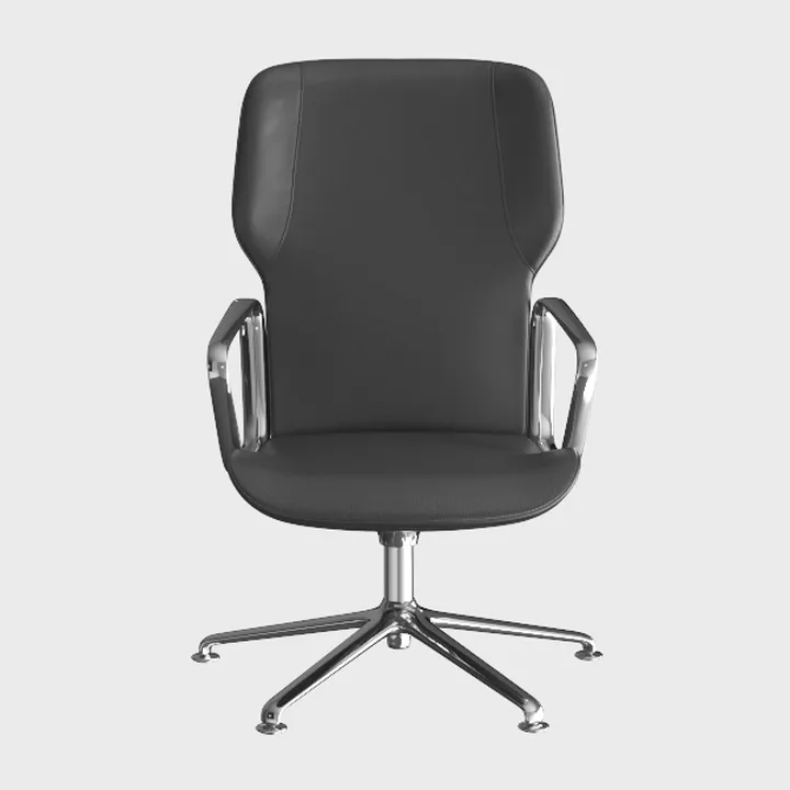 Modern Leather Metal Office Chair 3D Model
