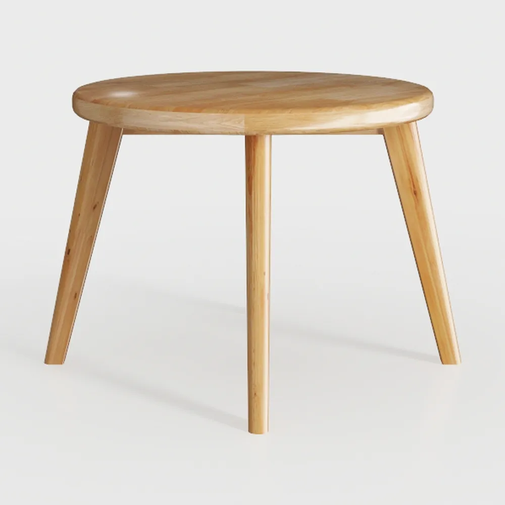 Round Stool Acacia Wood, 12" Height, 11" Round