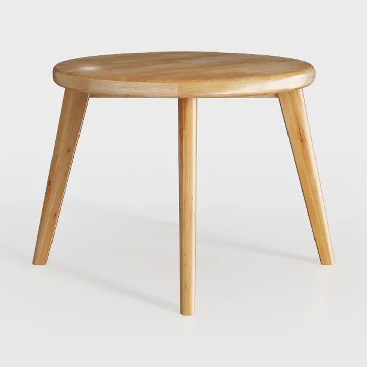 Round Stool Acacia Wood, 12" Height, 11" Round
