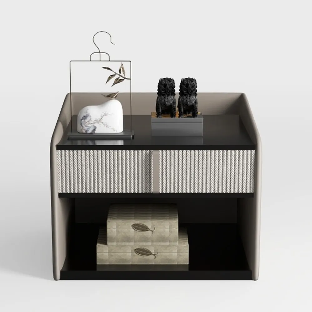 Yechen 22.8" W Black Nightstand Set of 2 with