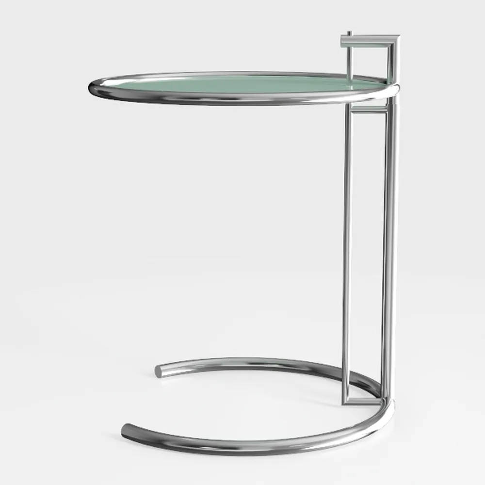 Modern C-Shaped Round Side Table for Living Room