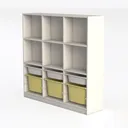 Mavivegue Book Shelf, 12 Cube Storage Organizer Left 45 Degree View