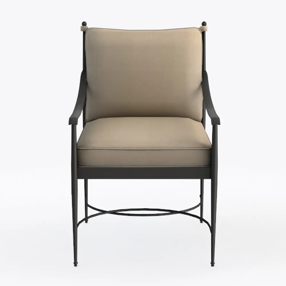 TIANSHU Sling Accent Chair, Upholstered Metal Fram