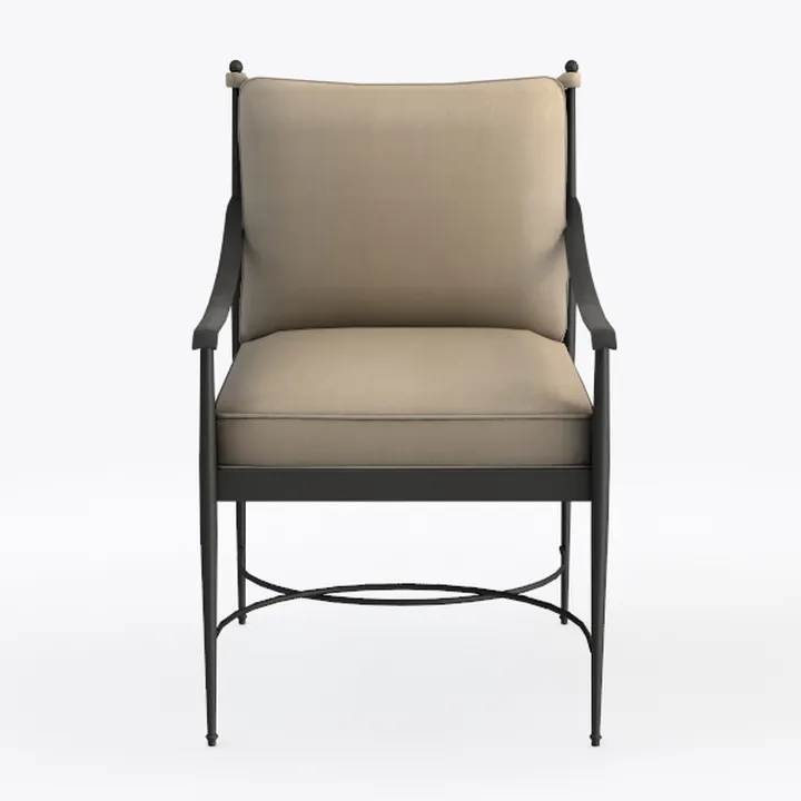TIANSHU Sling Accent Chair, Upholstered Metal Fram