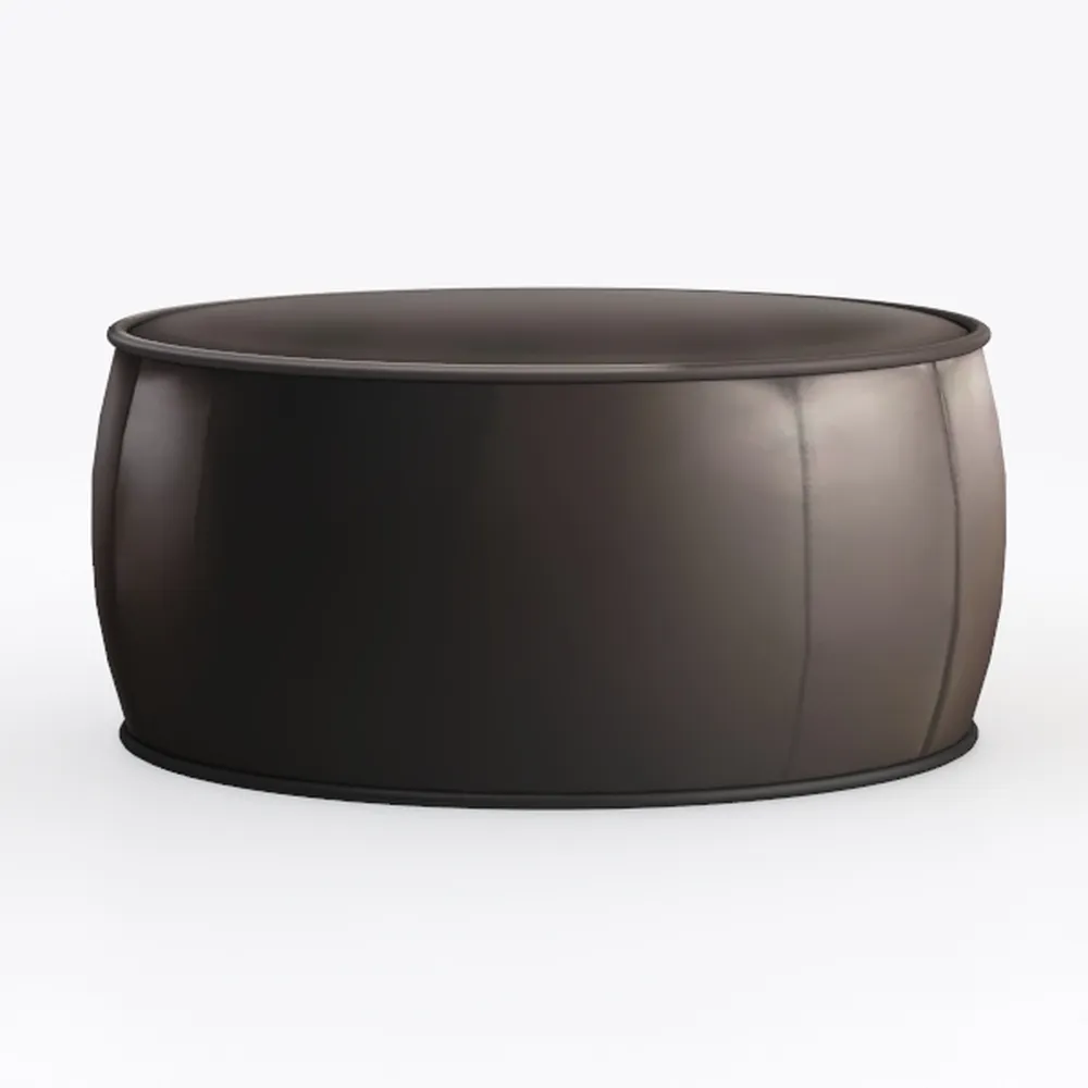 Millbury 36 in. Round Mango Wood Coffee Table, Bla