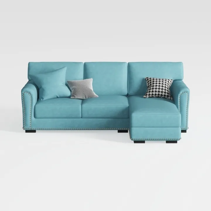 Green Flannelette 2-Piece Couch Living Room